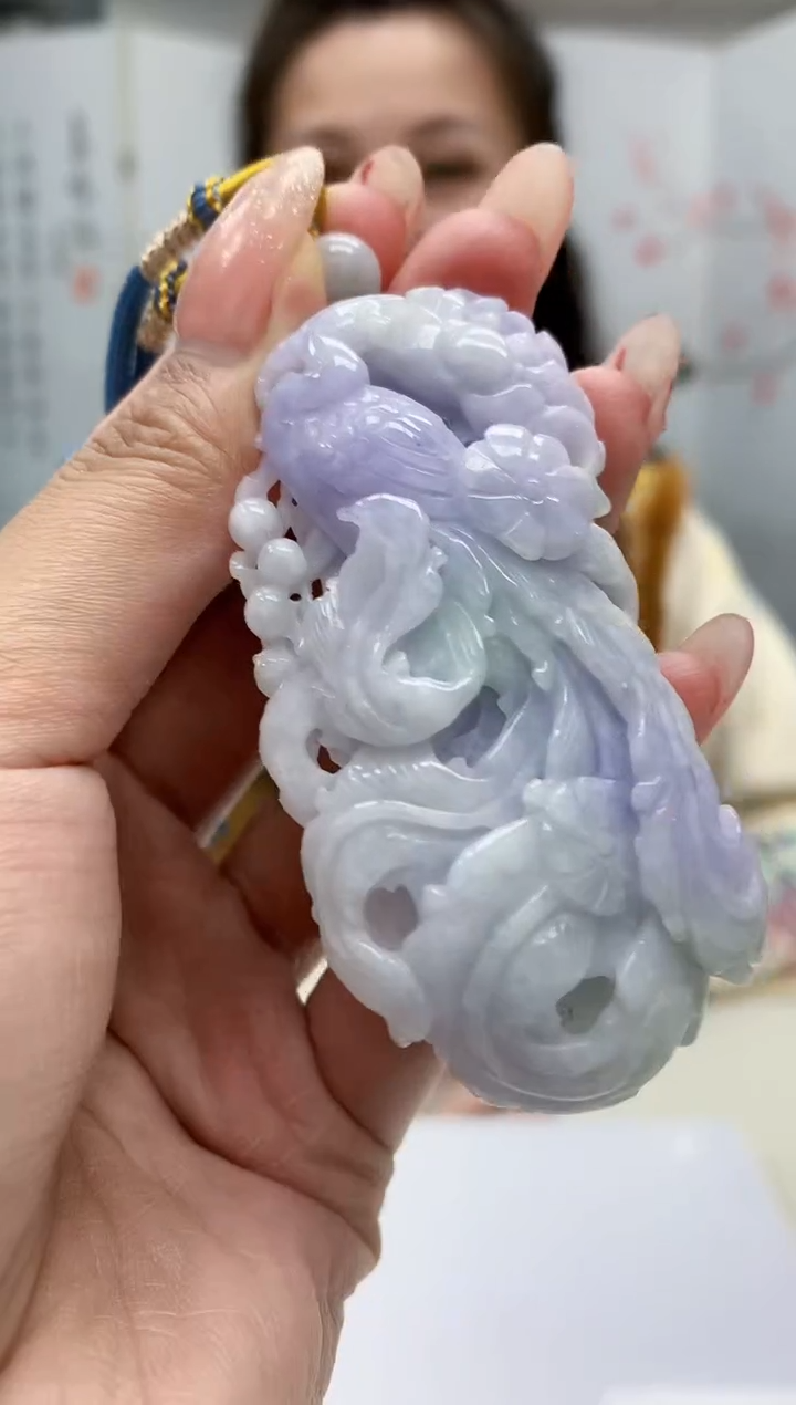 【闪购商品】定制翡翠未镶嵌4989mm-毛货挂件40