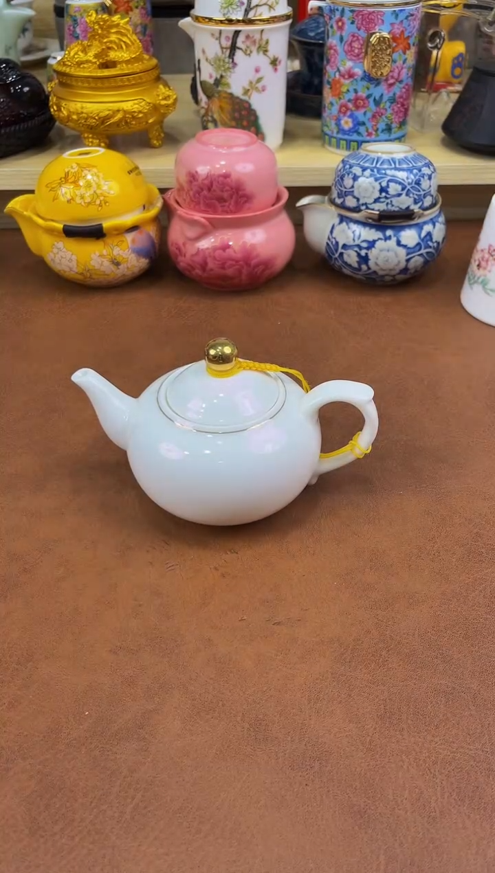 陶瓷茶具摆件旅行套组
