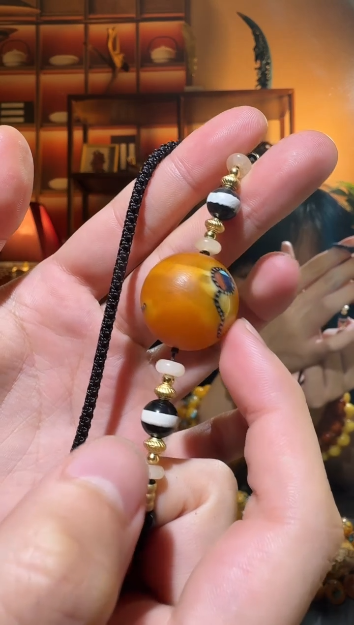 蜜蜡颈饰未镶嵌7212天然蜜蜡珠宝奇石