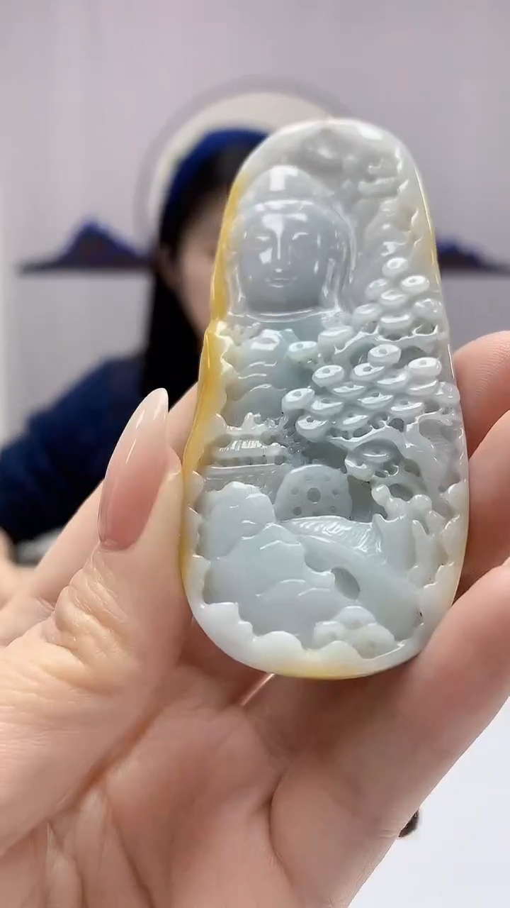 【闪购商品】定制翡翠未镶嵌0405DD-毛货挂件30