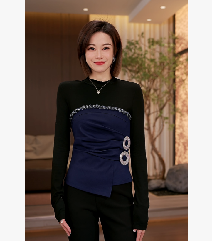 【质感表达】Molly 时尚气质显瘦轻奢重工洋气优雅 上衣 M2601006