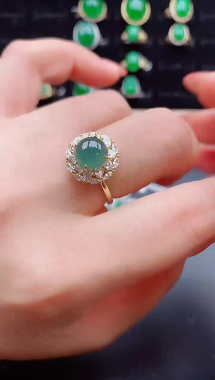 【闪购商品】翡翠戒指银S925镶嵌212112