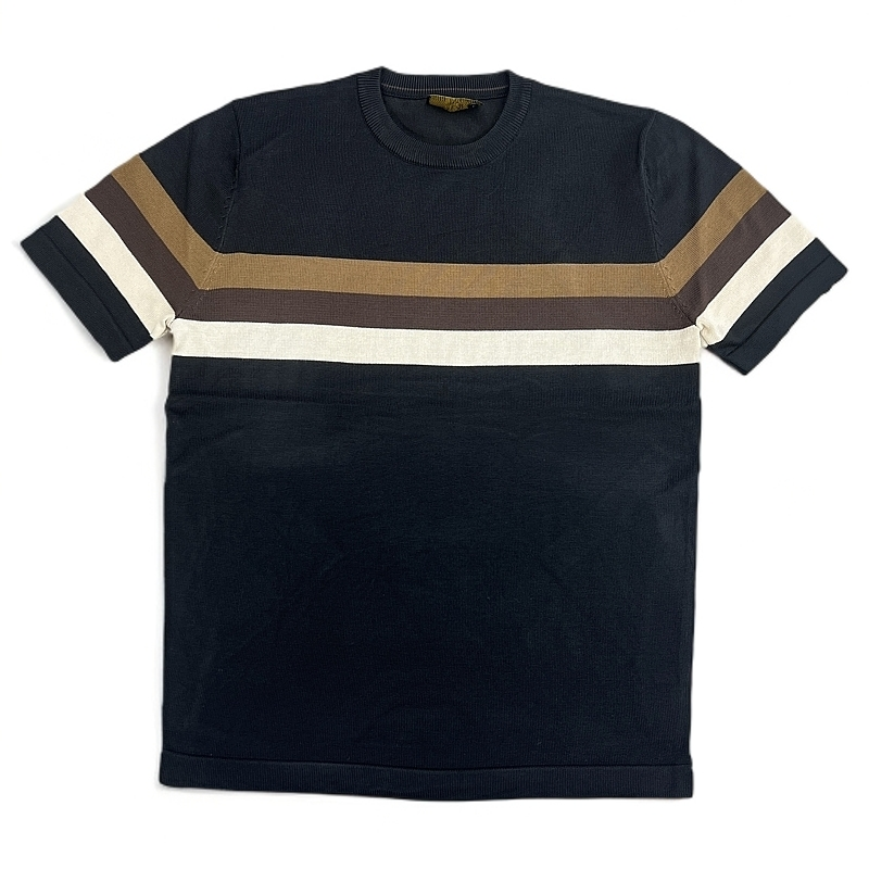 男士冬季针织毛衣加厚短袖1868拼色拼接男款撞色修身圆领百搭休闲