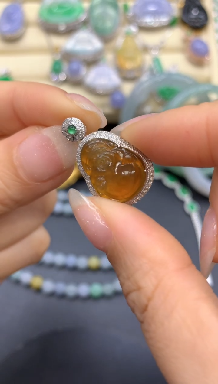 【闪购商品】翡翠颈饰18K金镶嵌164-中国好珍宝