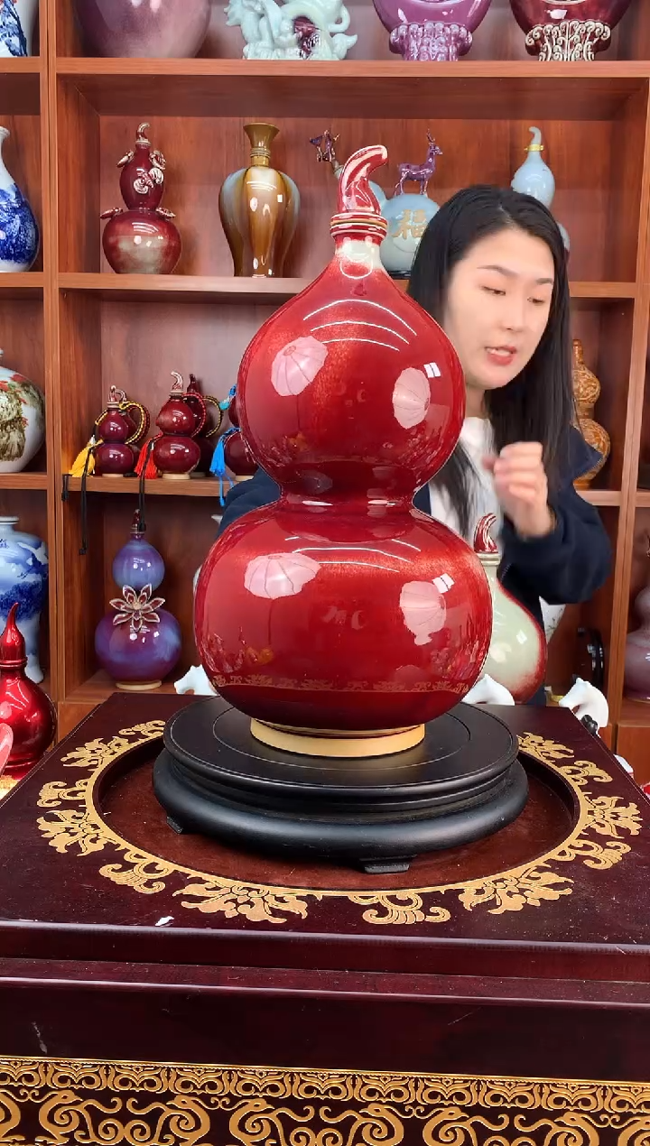 瓷10斤装钧瓷葫芦空酒坛