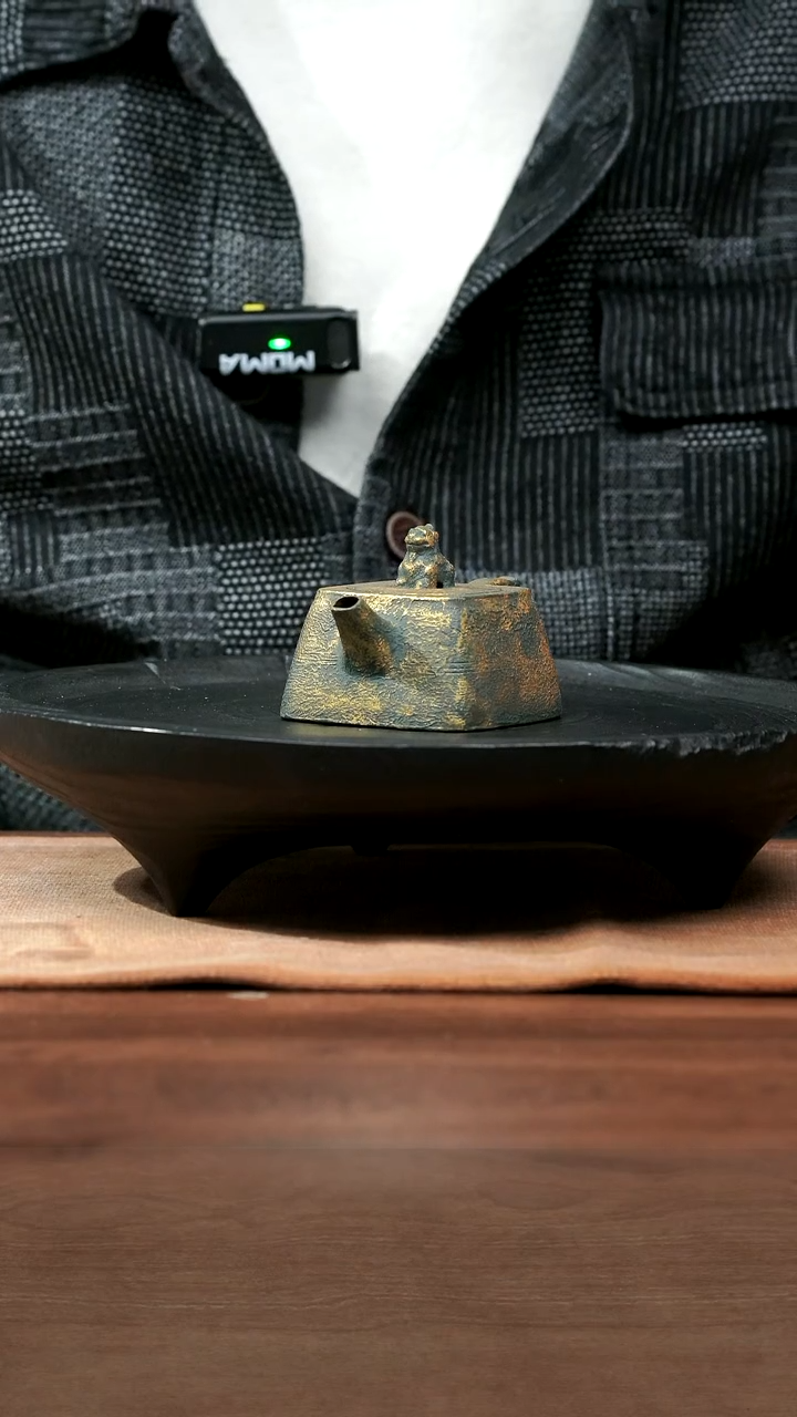 【闪购商品】紫砂茶壶小瑞兽-粉金-75cc