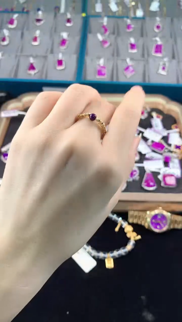 【闪购商品】苏纪石（舒俱来）.银S925镶嵌舒俱来戒圈