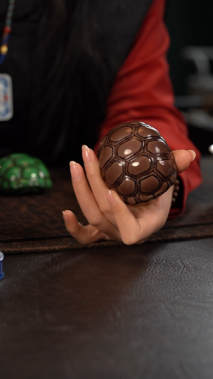 【闪购商品】杯贵红窑素三彩茄皮紫釉富甲天下茶宠