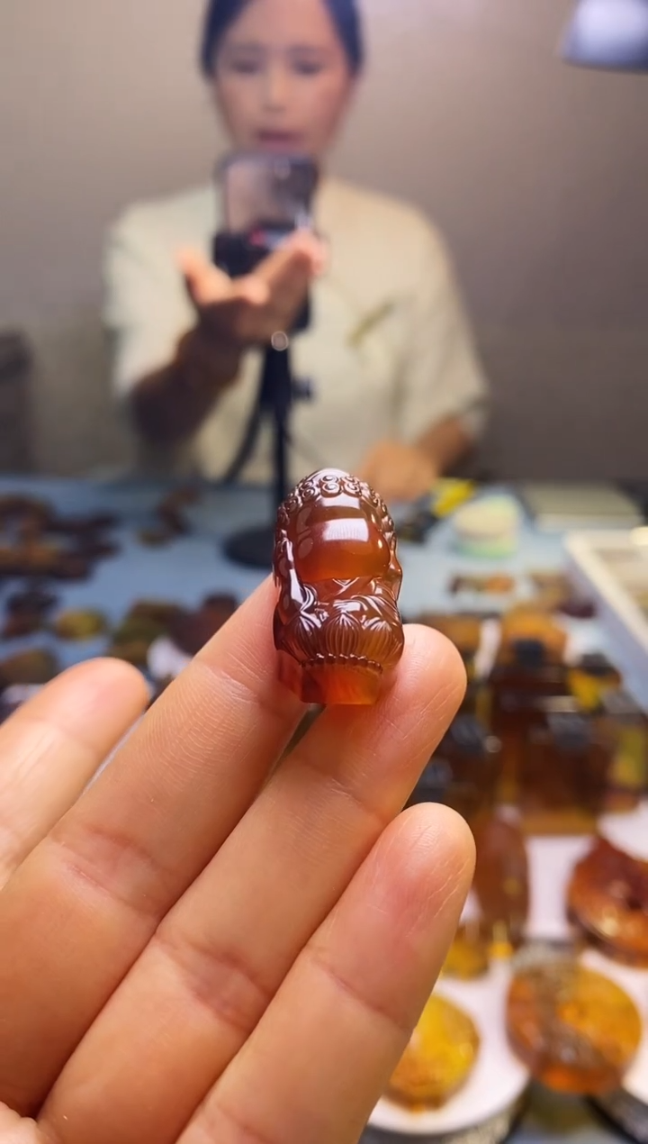 琥珀颈饰未镶嵌SN60-10（悟道·不想）