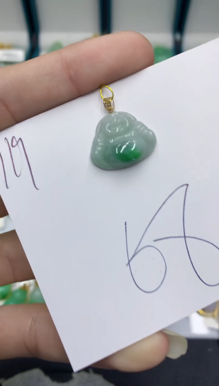 【闪购商品】翡翠颈饰18K金镶嵌翡翠