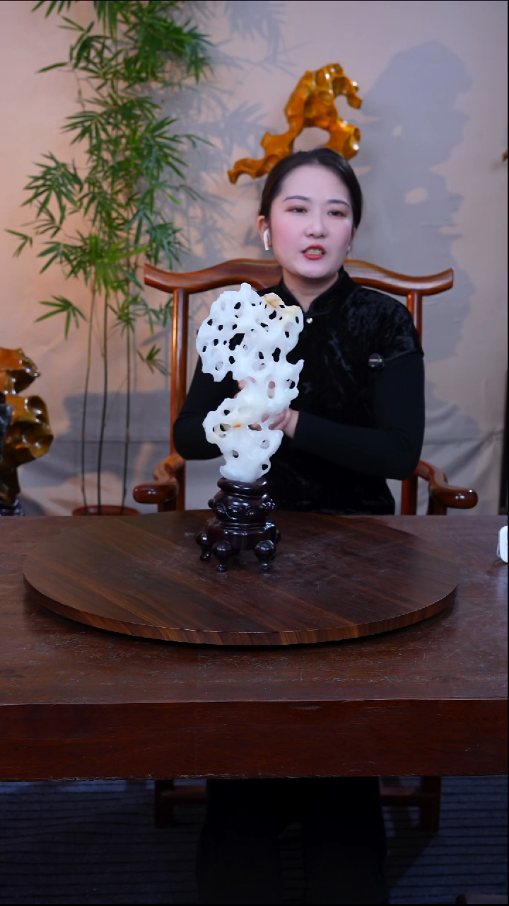 石材精美玉玲珑家居摆件