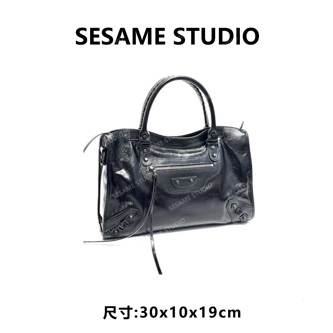 【芝麻集】XKY-7292-黑色RAIN.CUN休闲时尚百搭腋下女包