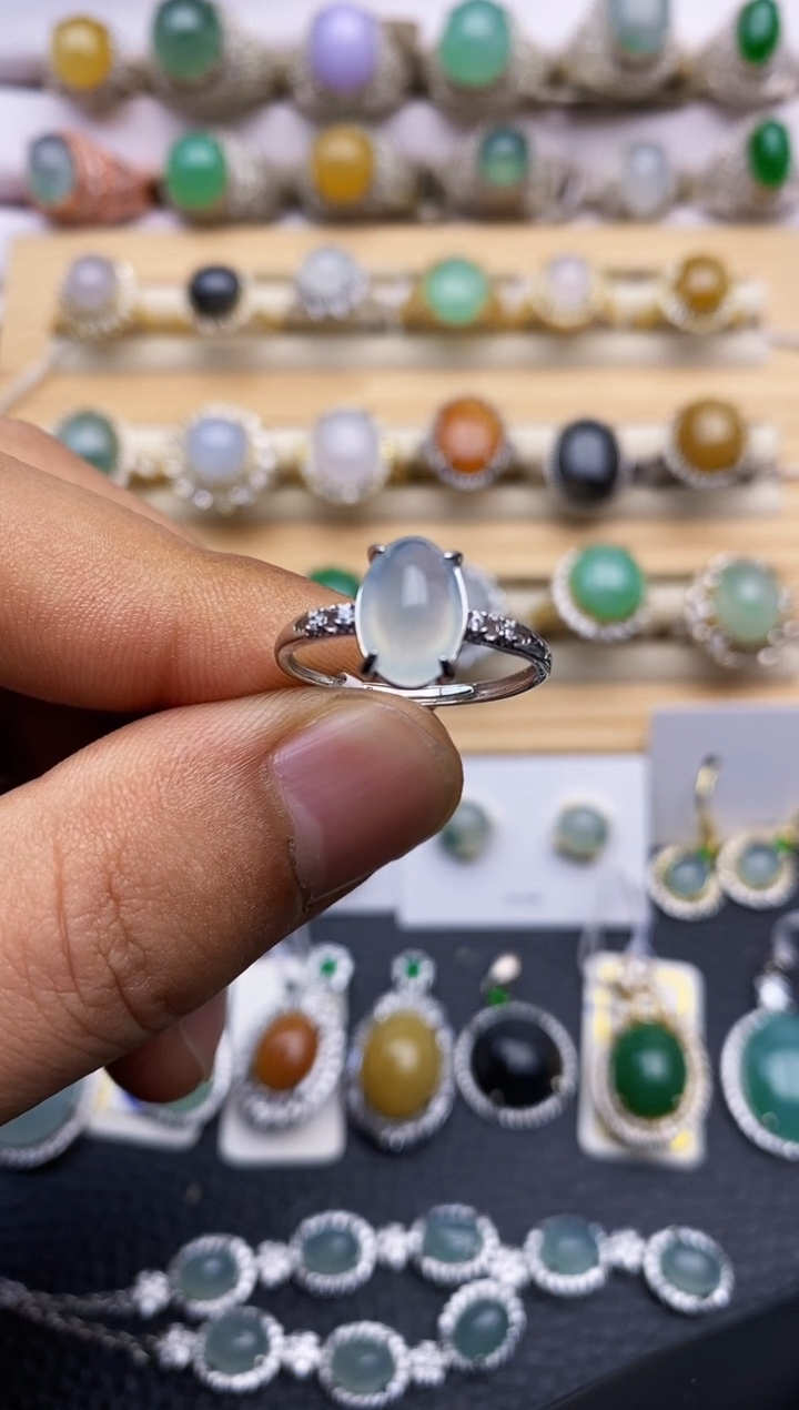 【闪购商品】翡翠戒指银S925镶嵌/0006