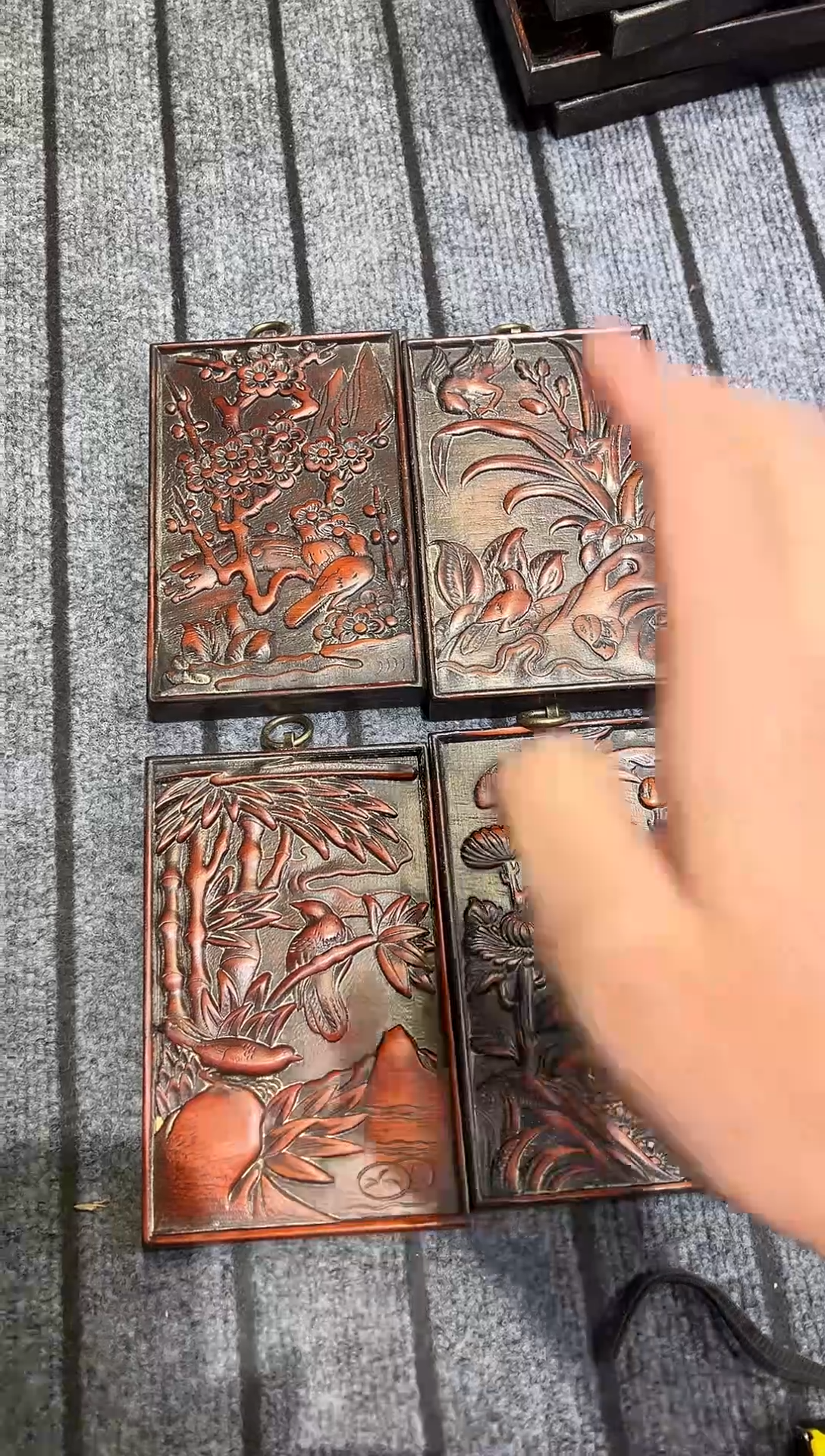 木紫檀雕刻一物一拍