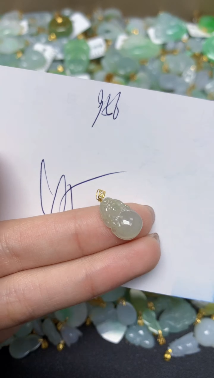 【闪购商品】翡翠颈饰18K金镶嵌 天然翡翠A货