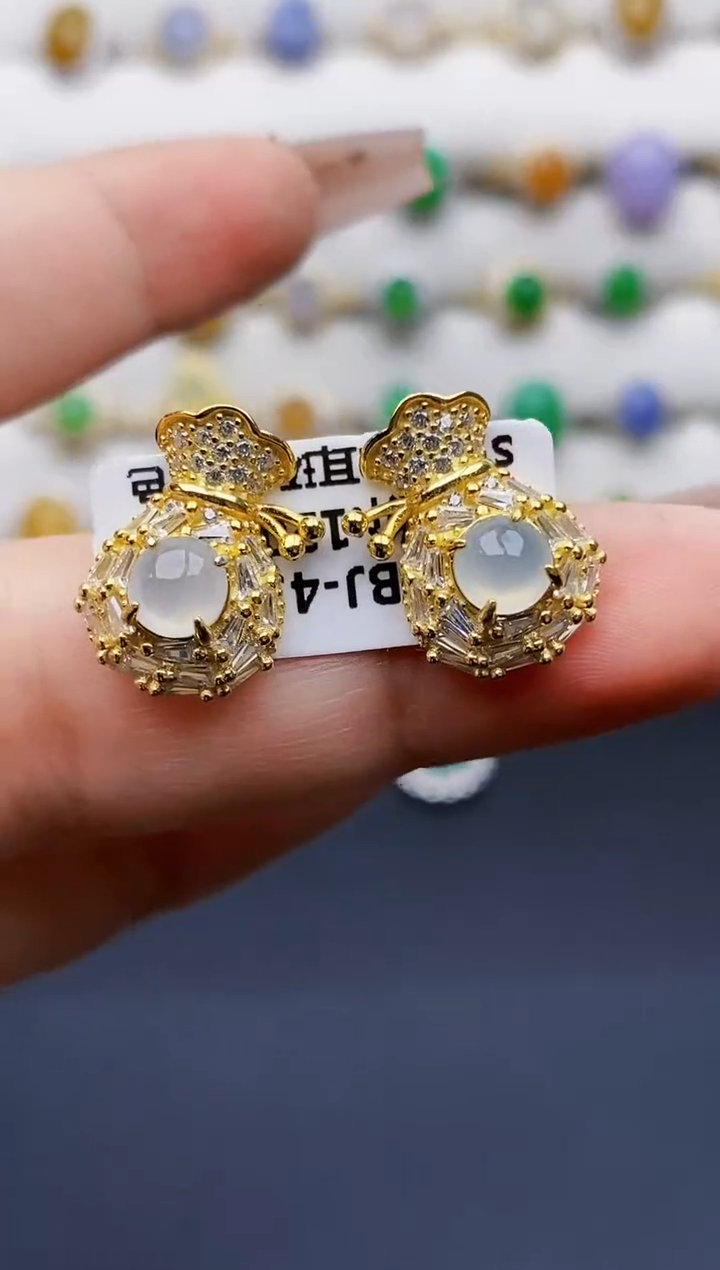 银S925镶嵌戒指翡翠1290