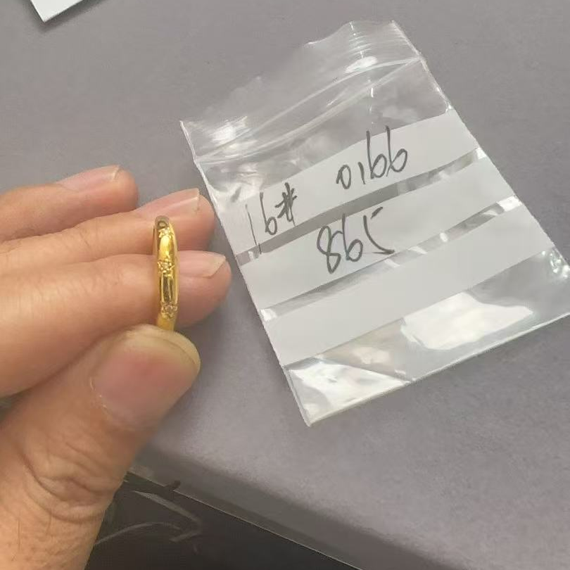 克重0.66  16号  泥鳅背繁星戒指  足金999