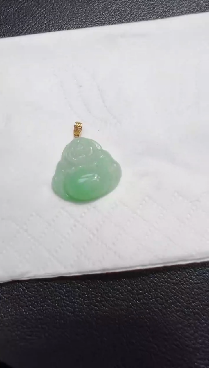 【闪购商品】翡翠颈饰18K金镶嵌佛公吊坠