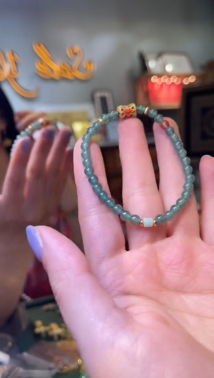 【闪购商品】翡翠手串未镶嵌5mm蓝水翡翠手串