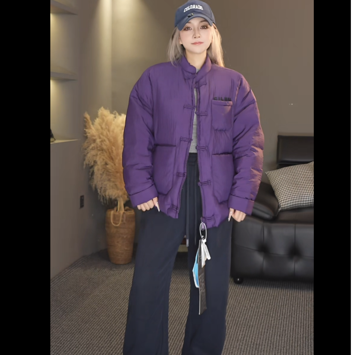 【79811】【阳阳】90绒男女同款新中式盘扣国风羽绒服Z79811