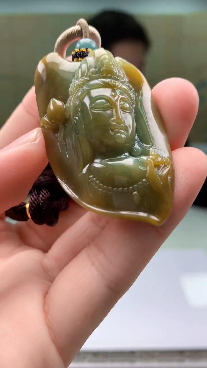 【闪购商品】定制翡翠未镶嵌4917bb-毛货挂件15