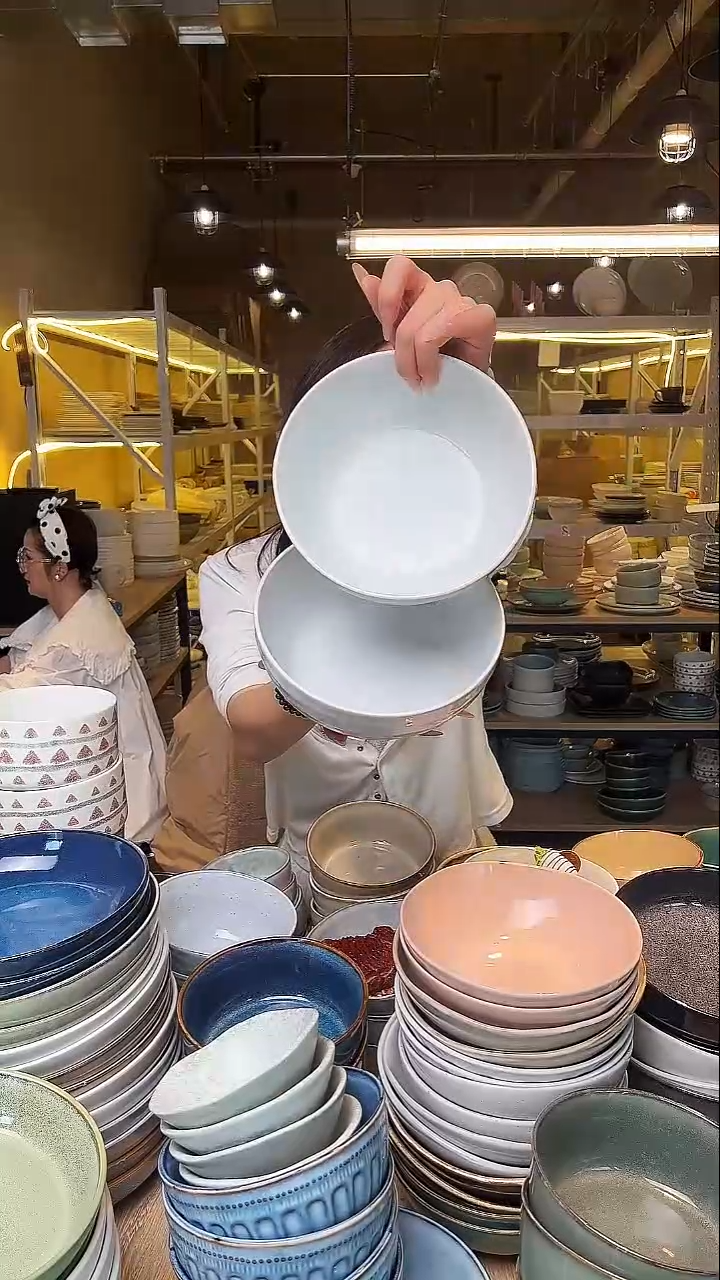 瓷260【瑕疵】外贸尾货窑变釉下彩