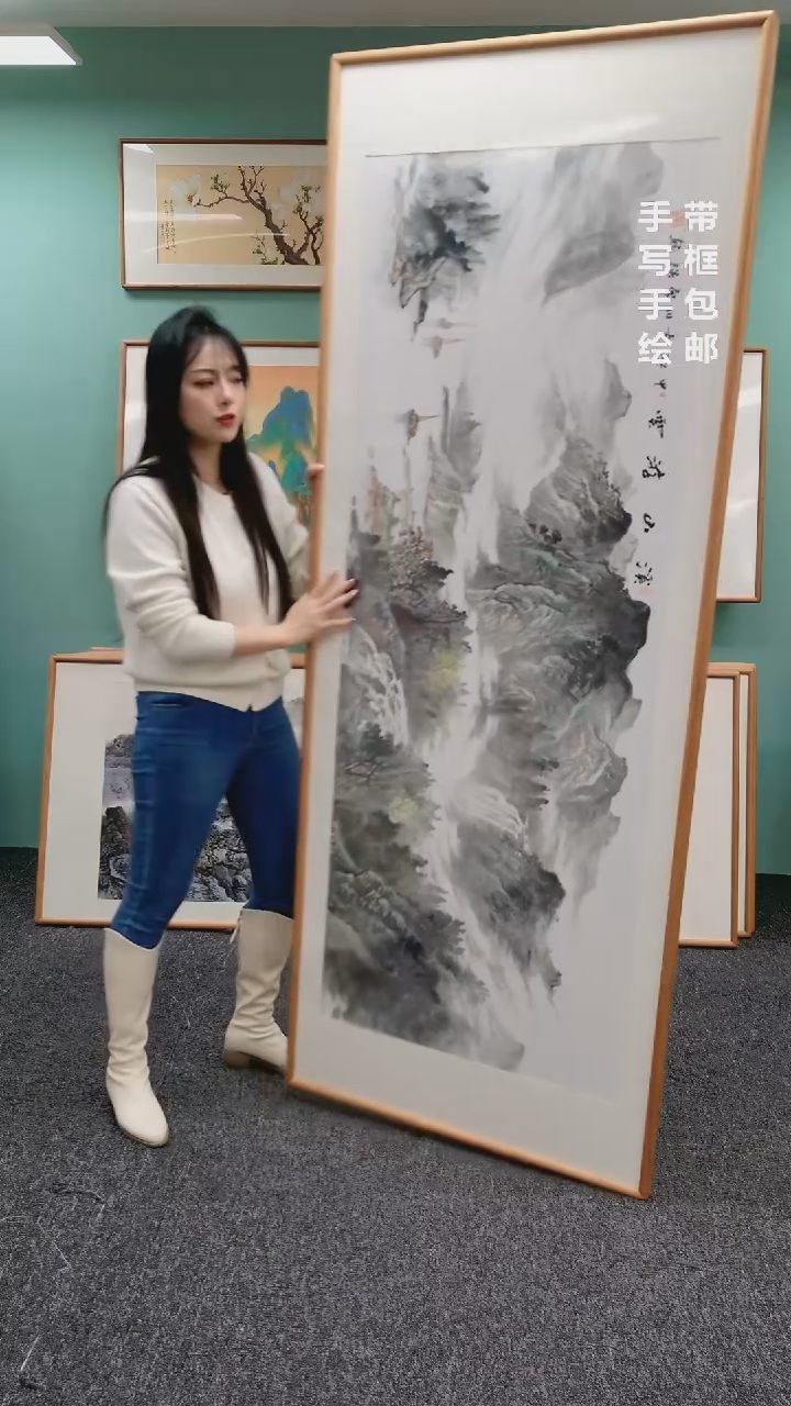 【闪购商品】国画山水210*80@@曹勇强005