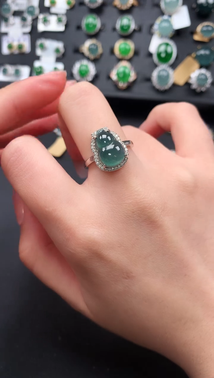 【闪购商品】翡翠戒指银S925镶嵌63214124