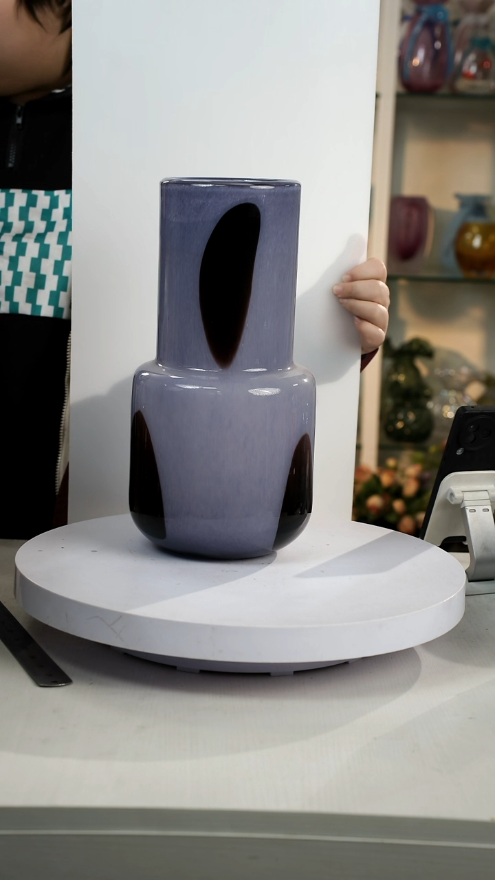 【闪购商品】琉璃【弘扬】高33轻奢琉璃花器微瑕福利