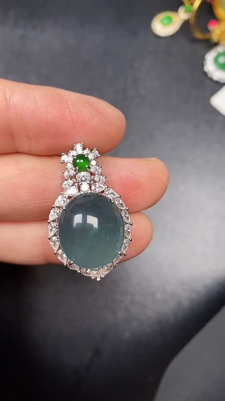 银S925镶嵌戒指翡翠4200