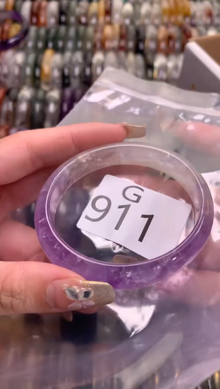 【闪购商品】紫晶水晶手镯未镶嵌911-54