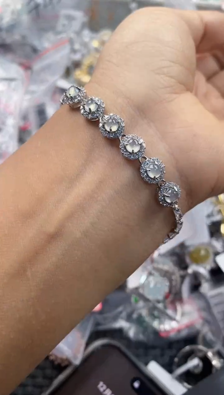银S925镶嵌戒指翡翠999---6