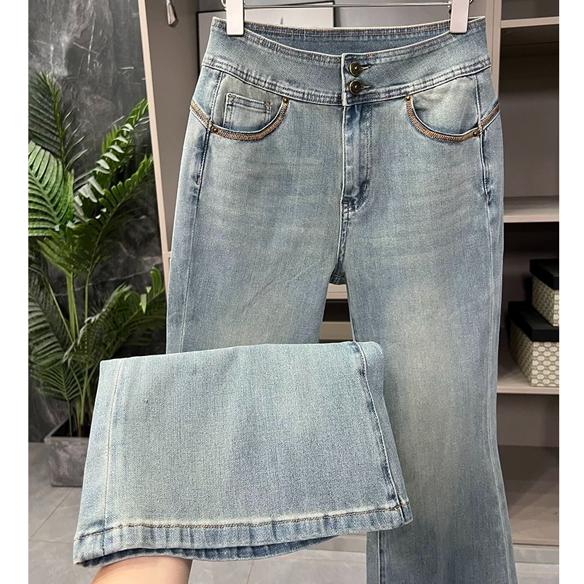 D31231南油爆款休闲牛仔直筒裤女