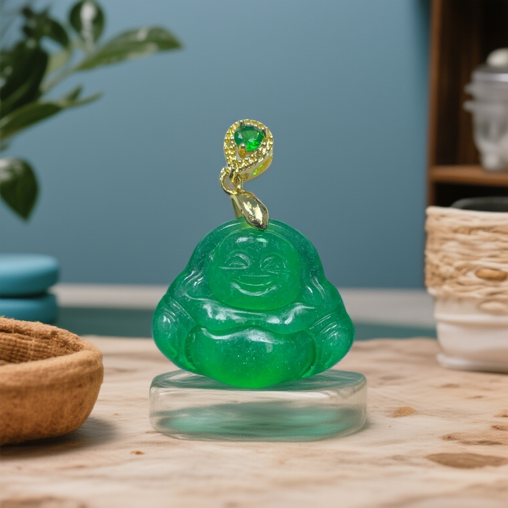 z94绿小佛公气质精美吊坠