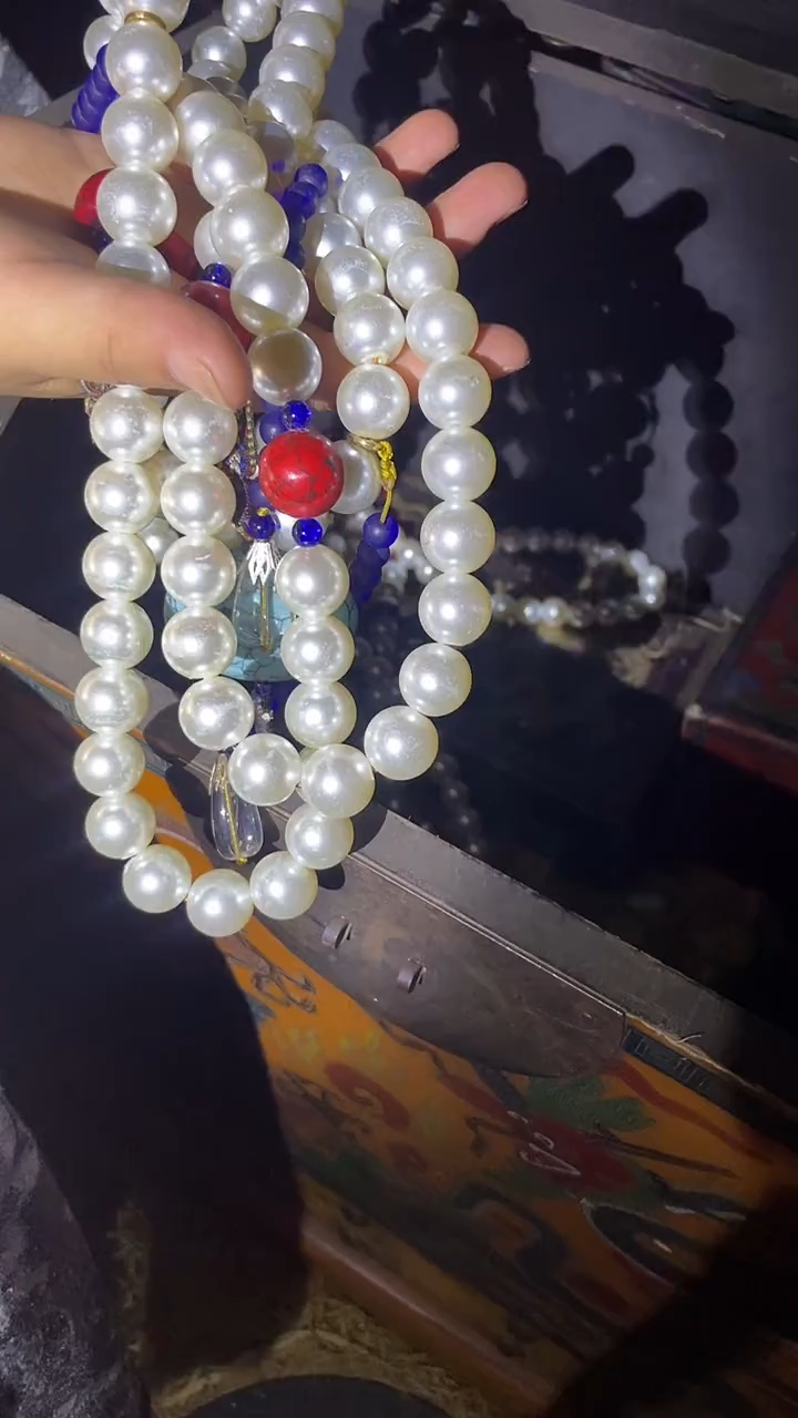 吊坠贝壳白色珠珠项链