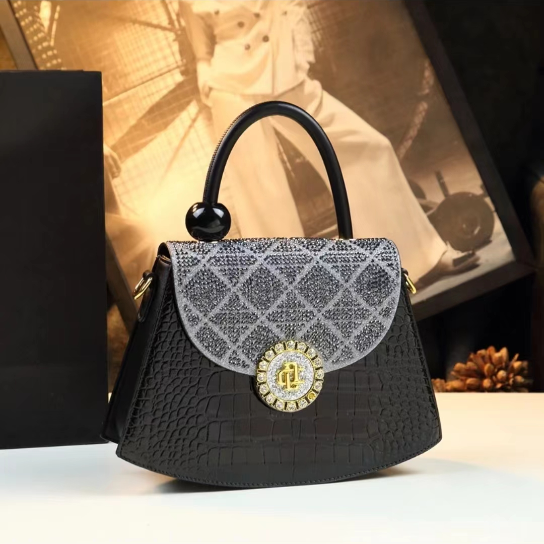 A轻奢时尚女士单肩高奢沙漏包蛇纹鳄鱼纹H209