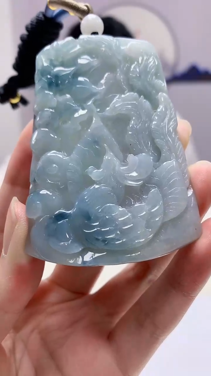 【闪购商品】定制翡翠未镶嵌5028zm-毛货挂件凤凰45