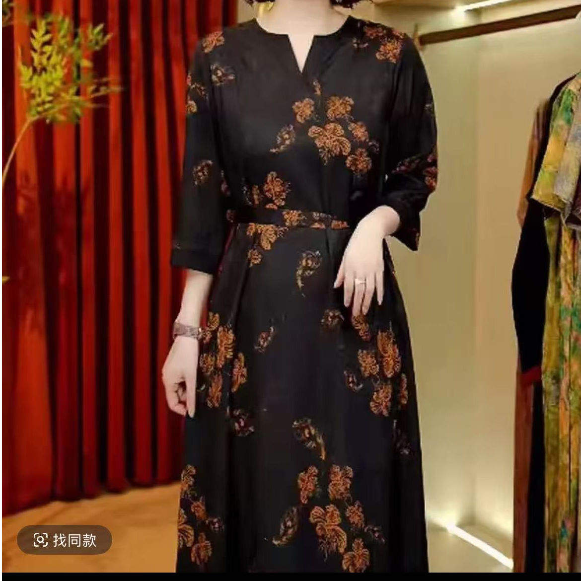 898【金蝉丝语】高端订制连衣裙 休闲女士夏季复古宽松