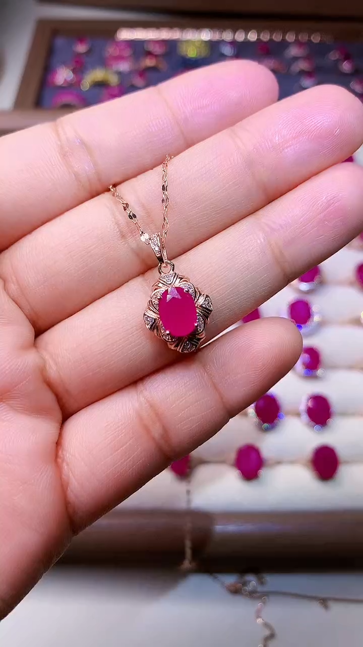 【闪购商品】红宝石颈饰银S925镶嵌000