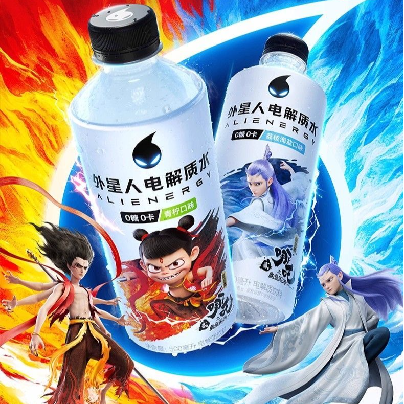 外星人电解质水哪吒联名款电解质饮料500ml 15瓶