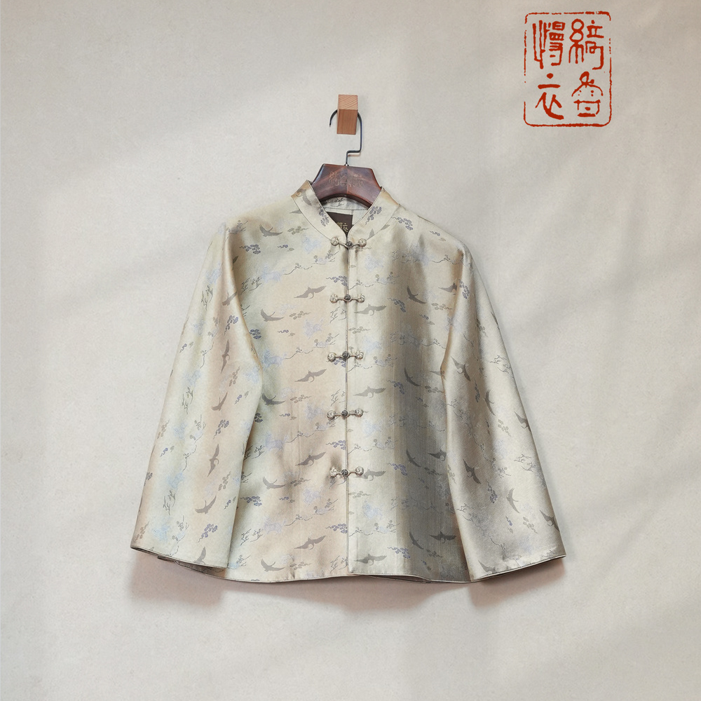 【绮香慢衣】真丝宋锦·无省红瘦上衣·国风中式