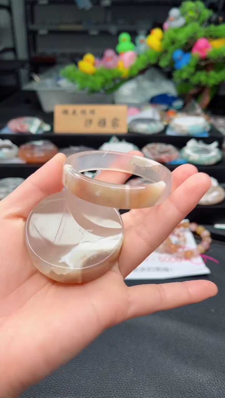 【闪购商品】石英质玉未镶嵌手镯55圈口（赠品镯心）1354847