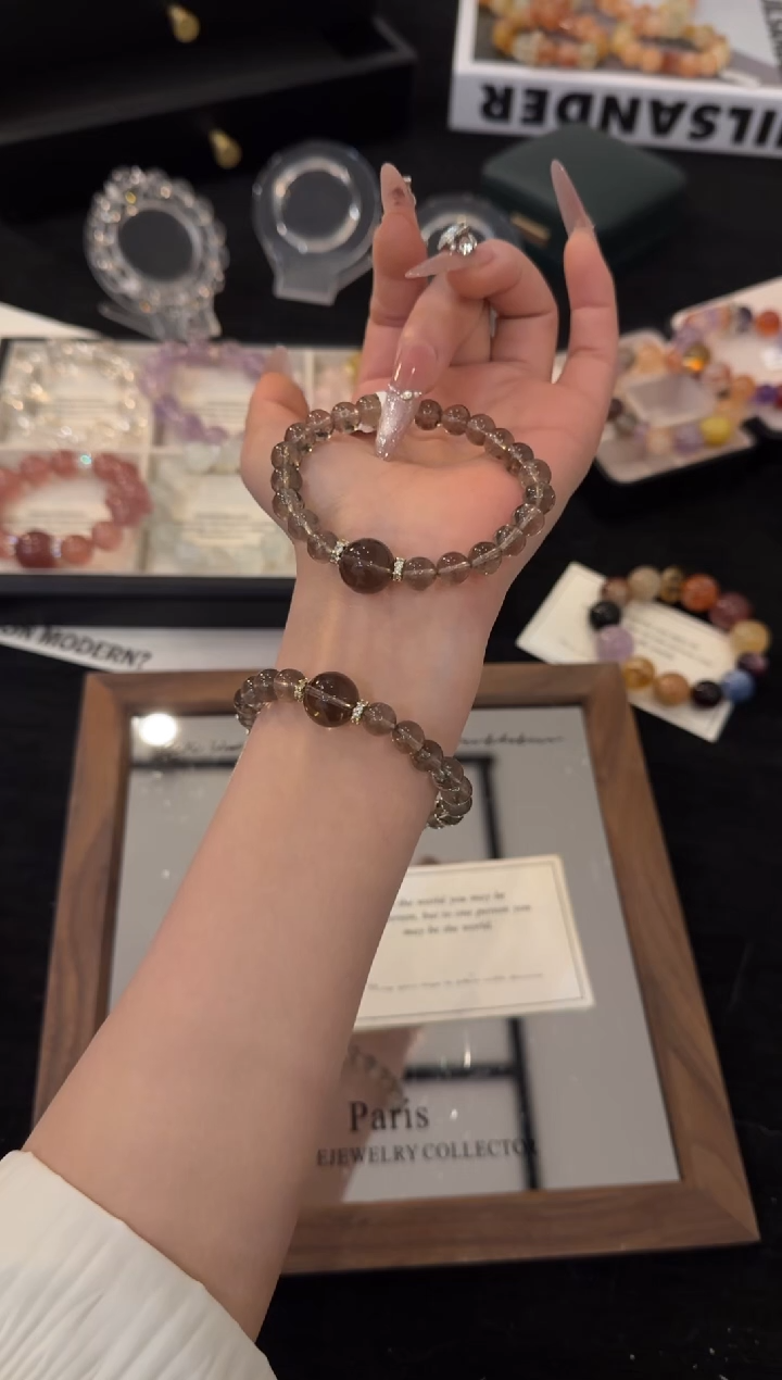 合金手链水晶茶水晶x3676