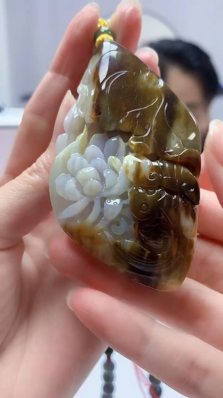 定制翡翠未镶嵌5060zm-毛货赠珠链花牌160