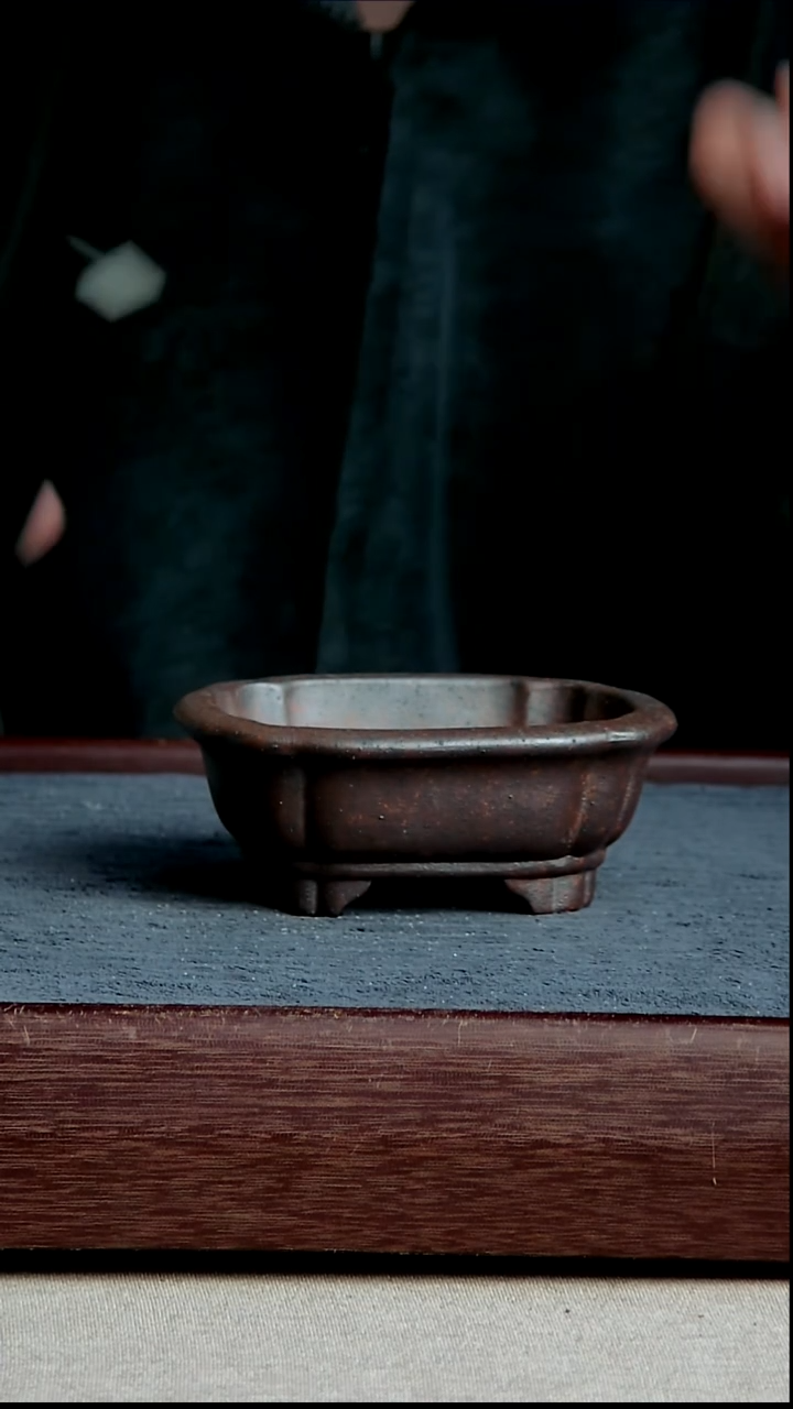 紫砂花盆9.5*7.5*3.3内径紫砂花盆