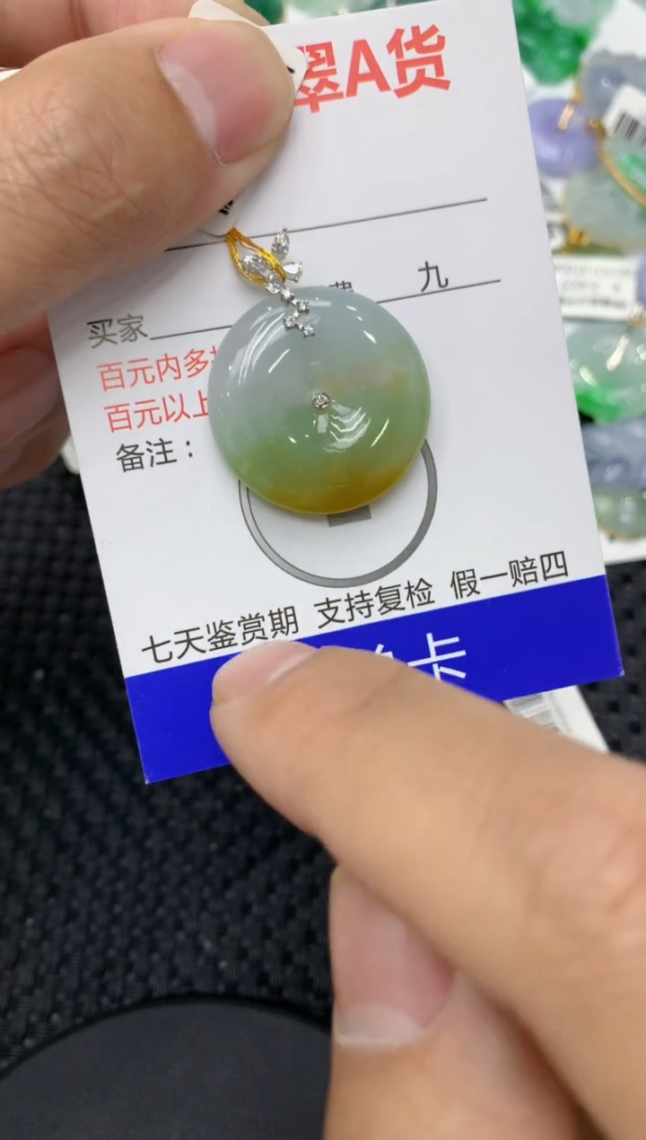 【闪购商品】翡翠颈饰18K金镶嵌11111111111