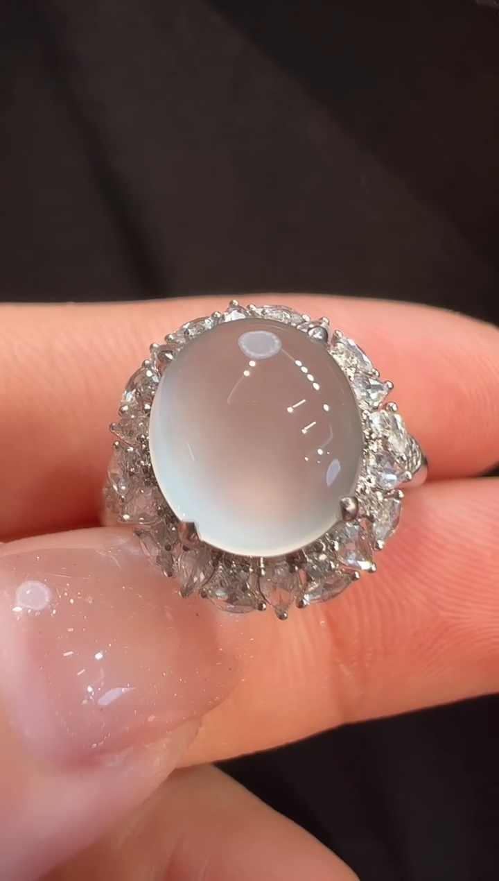 18K金镶嵌戒指翡翠AL6戒指