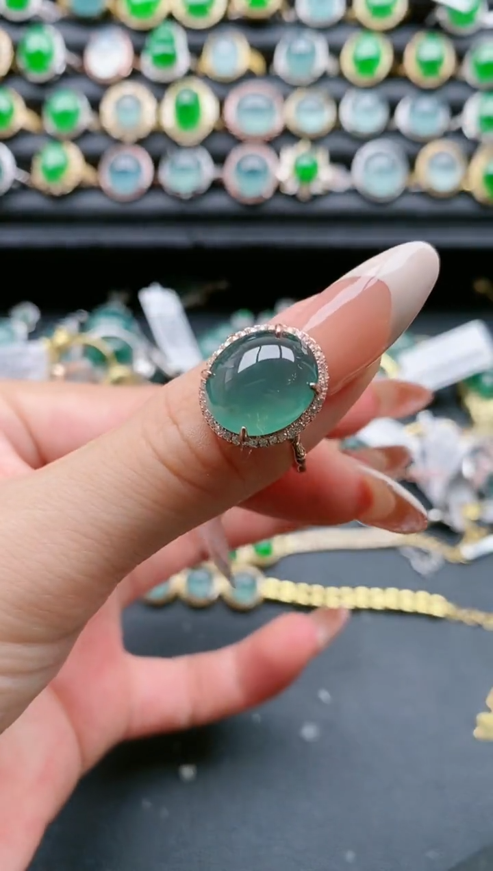 【闪购商品】翡翠戒指银S925镶嵌11111111