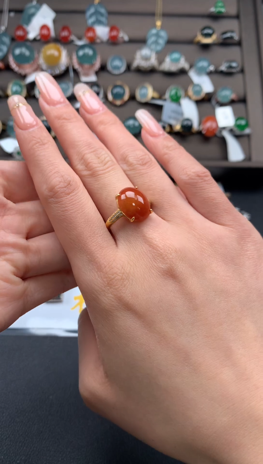 【闪购商品】翡翠戒指银S925镶嵌32131231