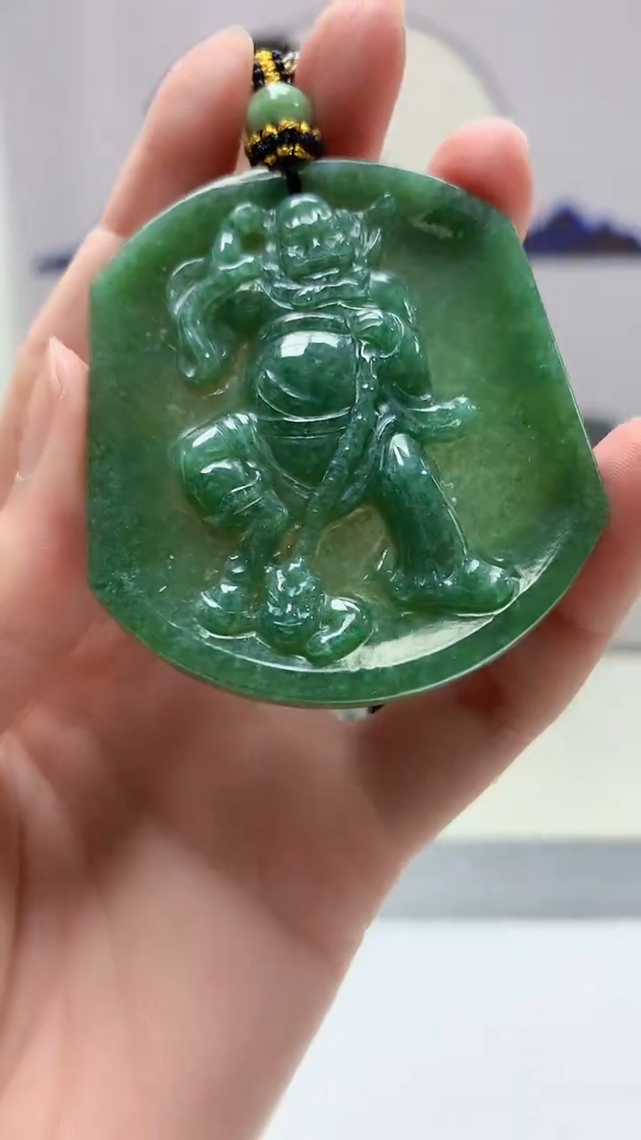 【闪购商品】定制翡翠未镶嵌4917zm-毛货挂件123